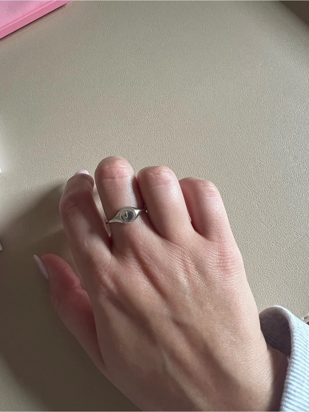 Pandora J Initial Sterling Silver Ring - Never Worn